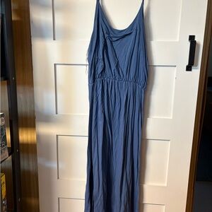 Blue Sleeveless Maxi Dress
